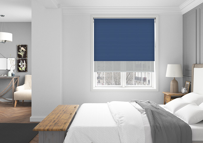 Rimini (Blackout), Blue & Optima Tide - Double Roller Blind - Image 5